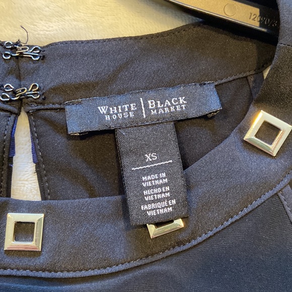 Blue and Black WHBM Drawstring Waist Dress - Size XS - Picture 5 of 6